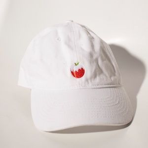 Kimoji Peach Dad Hat White Baseball Cap